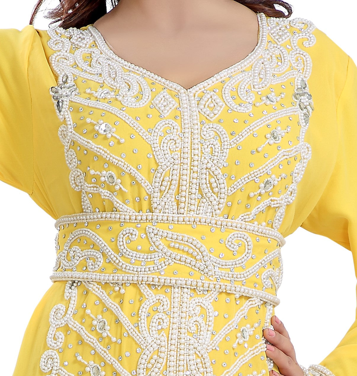 Party Gown Jalabiya With Embroidered Robe - Maxim Creation